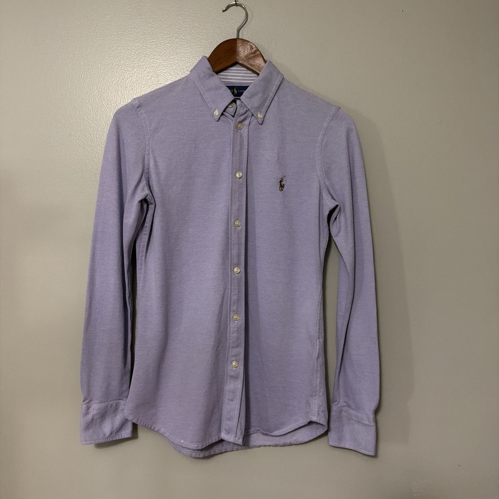 Ralph Lauren Slim-Fit Stretch Oxford Shirt Button-Down Flesh Pony  Sz M